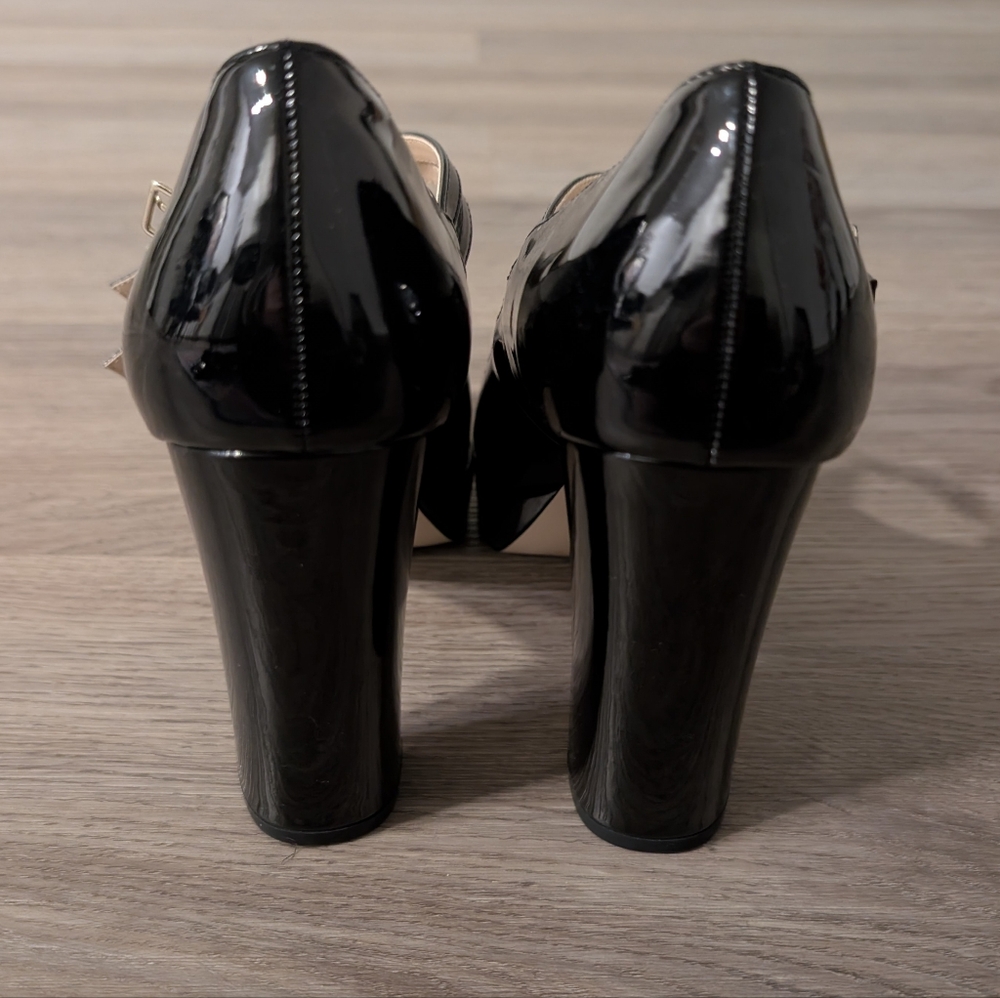 Jessica Simpson Black Patent Double-Strap Mary Jane Heels - Picture 3 of 4